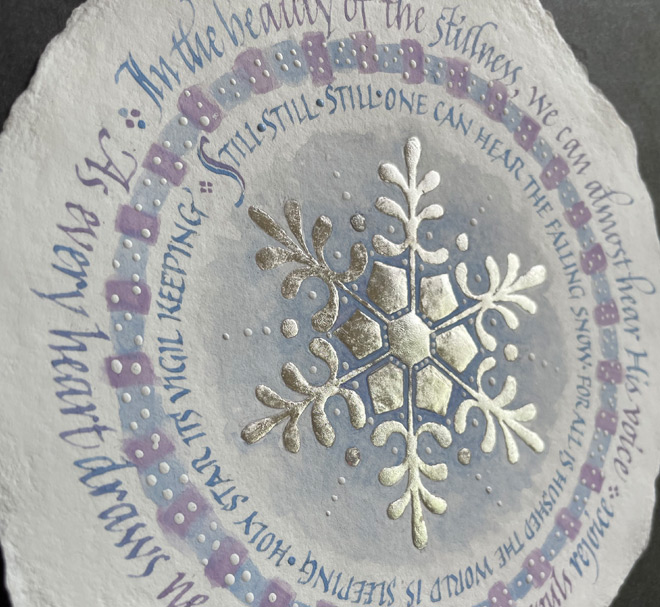 Palladium Leaf Snowflake by Holly Monroe